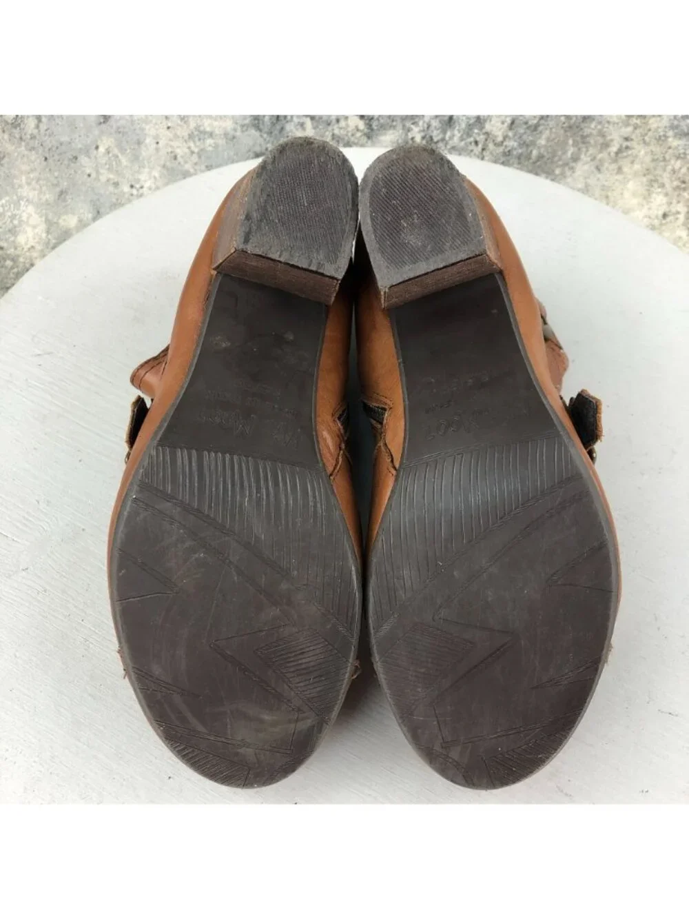 Miz Mooz Women's Size 8.5 Sal Whiskey Brown Leather High Heel Ankle Booties
